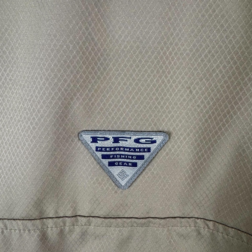 Columbia PFG Shirt Mens 2XL Tan Omni-Shade Short Sleeve Vented Fishing Outdoors - Picture 7 of 13